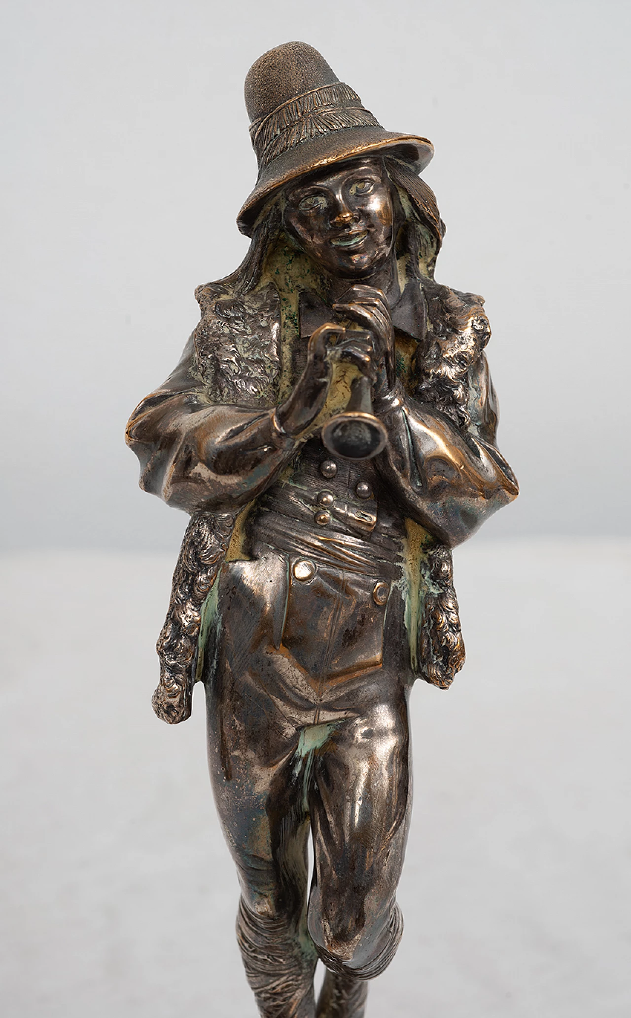 Pair of silver-plated bronze Napoleon III sculptures by Lalouette, 19th century 6