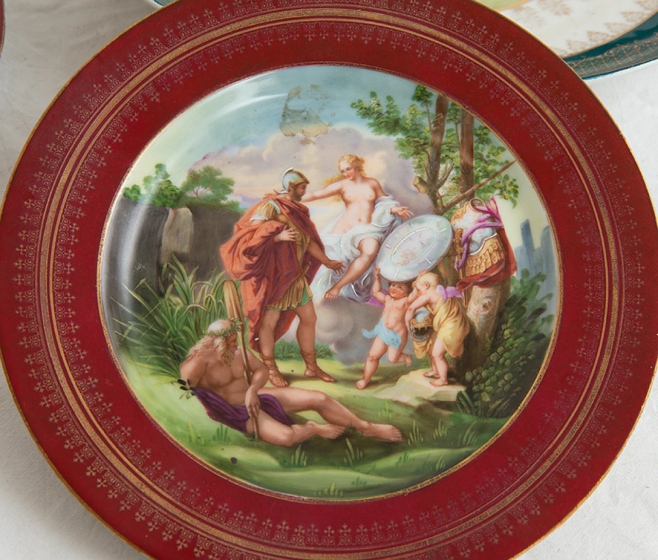 6 Piatti in porcellana di Vienna di Angelica Kauffmann, inizio '900 2
