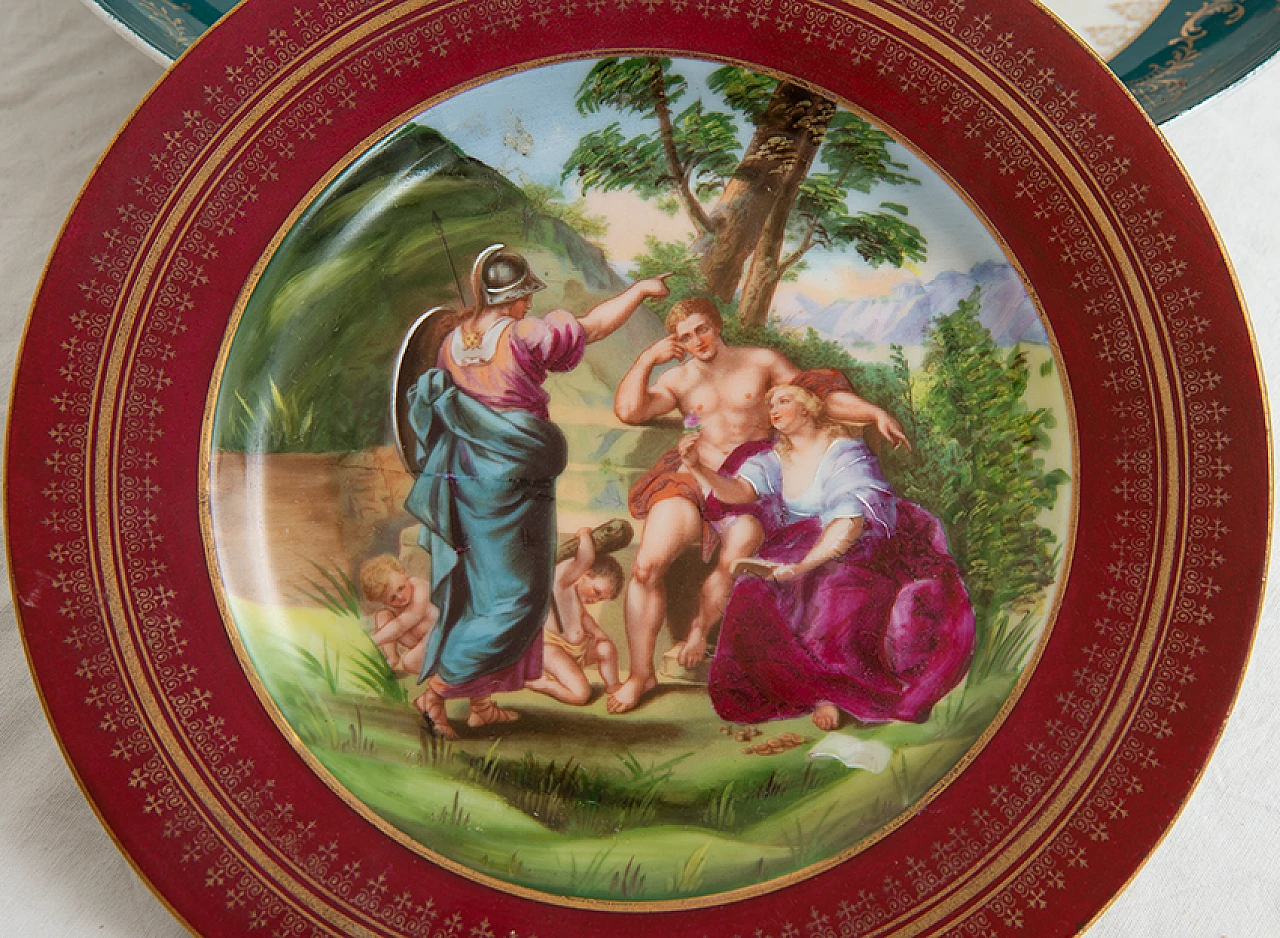 6 Piatti in porcellana di Vienna di Angelica Kauffmann, inizio '900 3