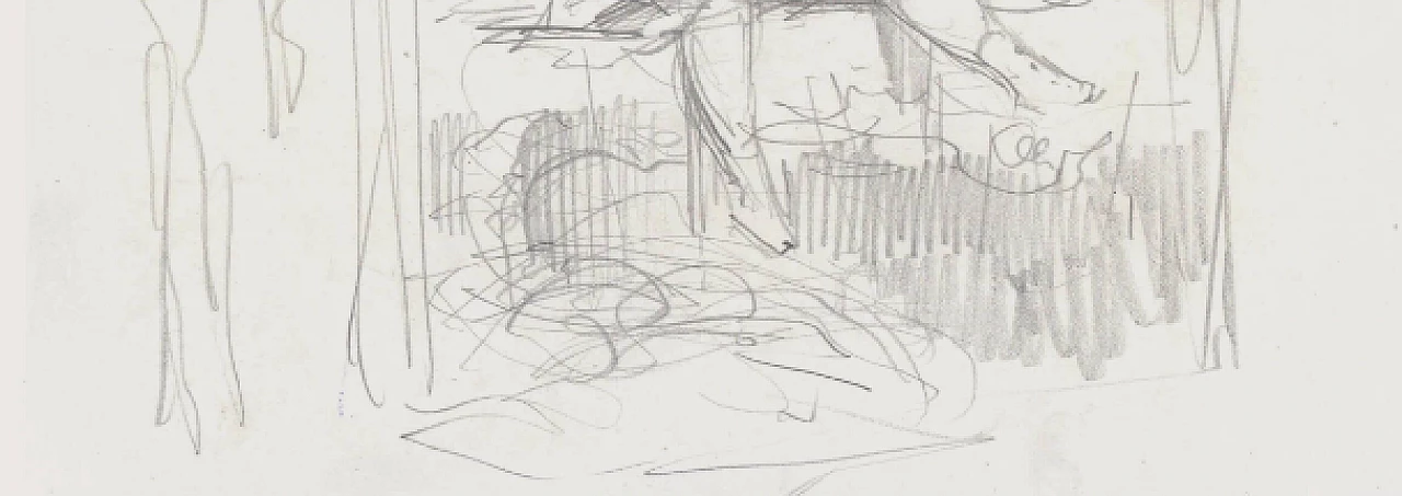 Ernest Christophe, Portrait of a little girl, pencil drawing, 19th century 2