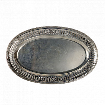Oval silver tray by Manifattura Cesa Alessandria, early 20th century