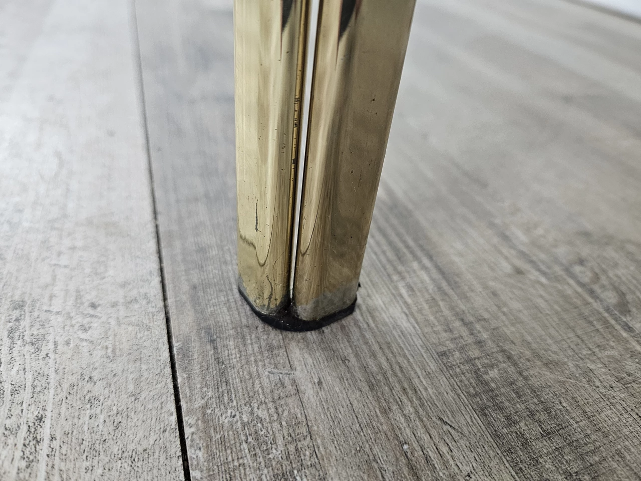 Brass coffee table with glass top, 1970s 11