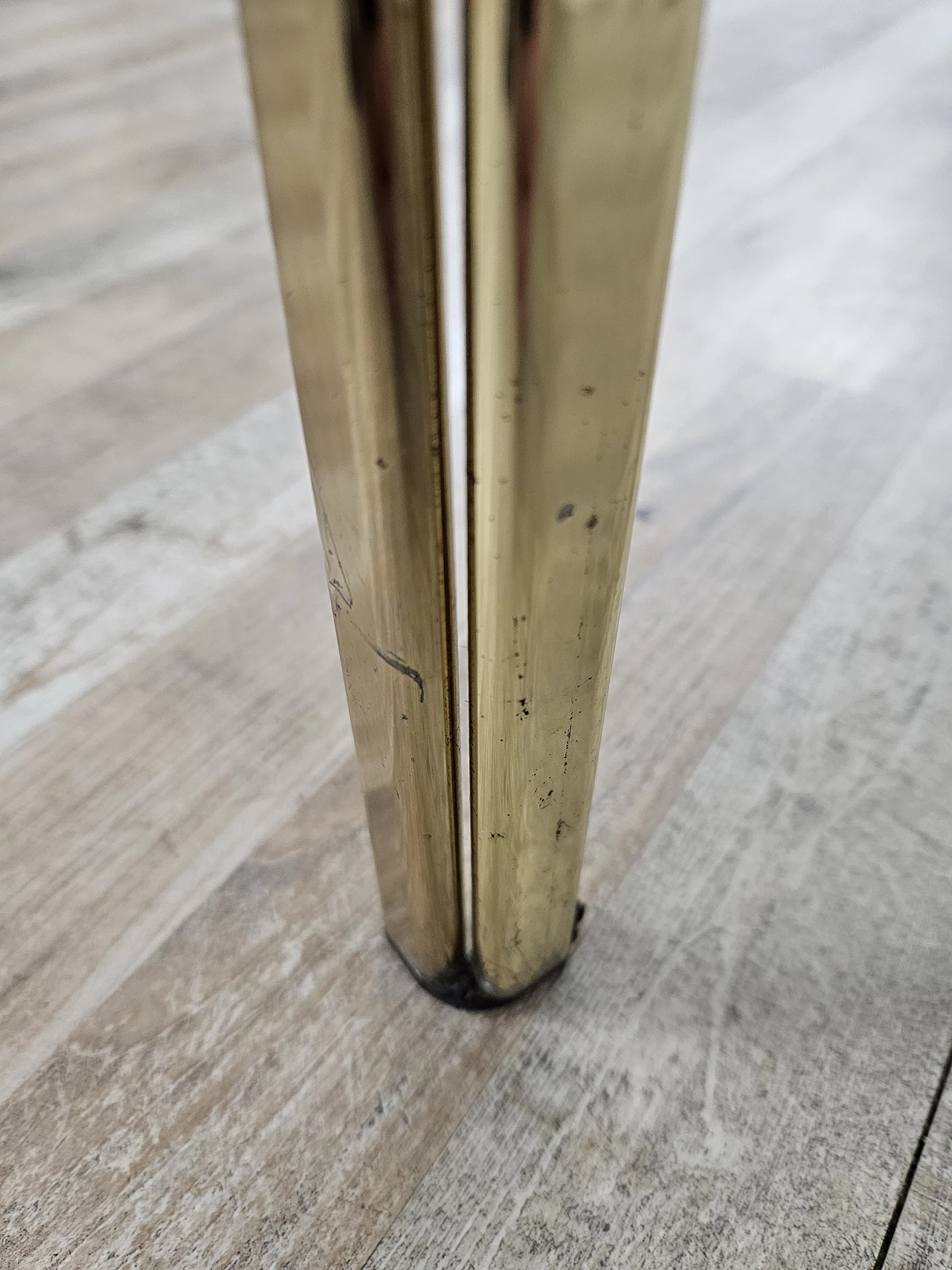 Brass coffee table with glass top, 1970s 12