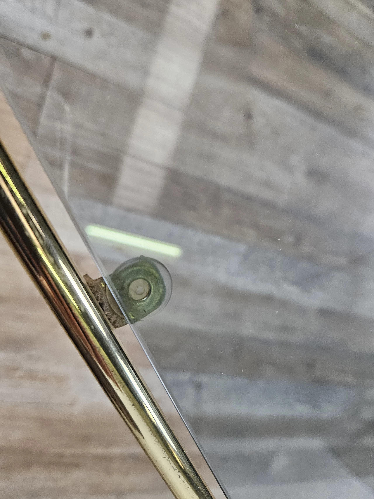 Brass coffee table with glass top, 1970s 16