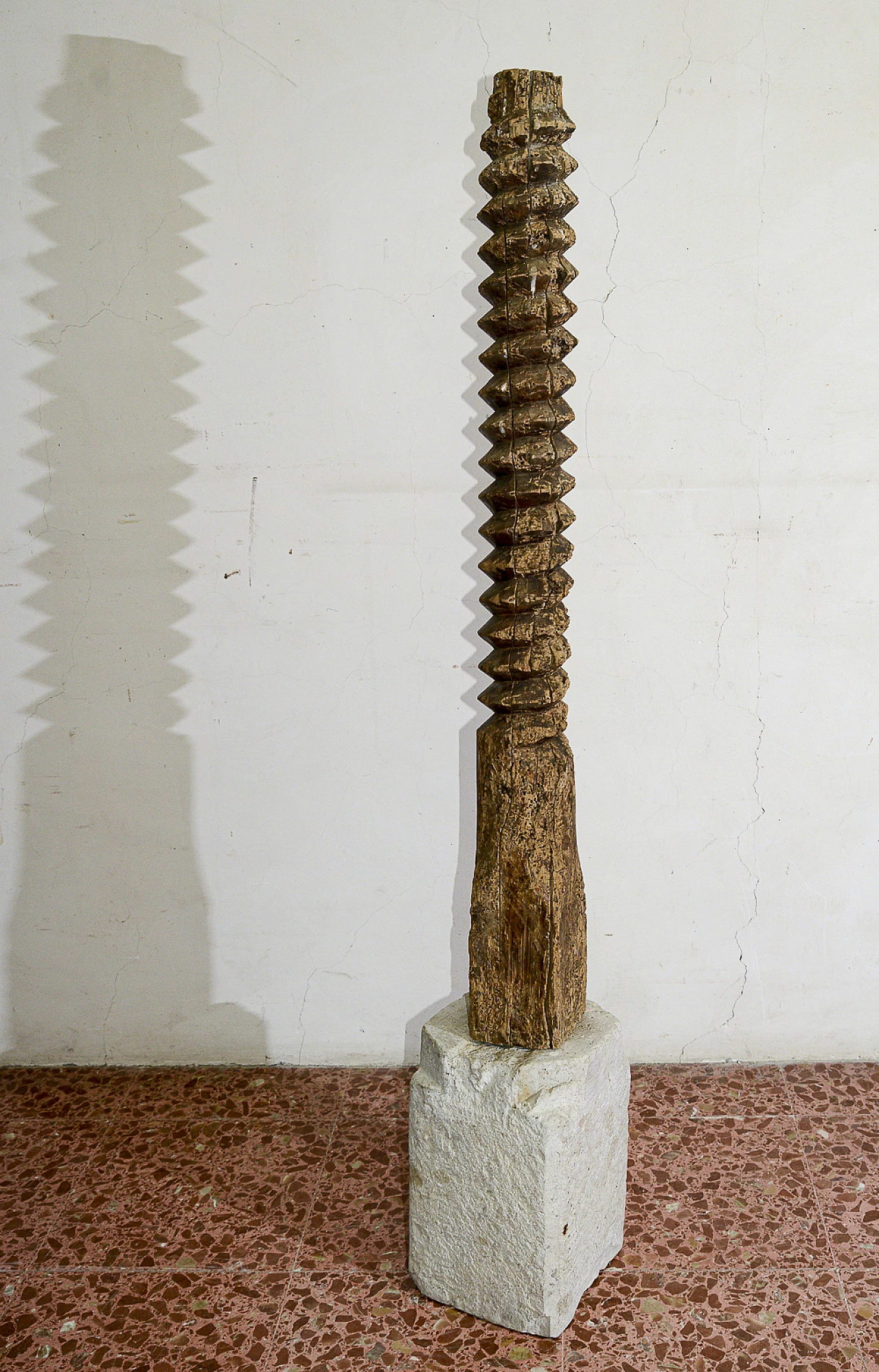 Wood screw on stone base 3