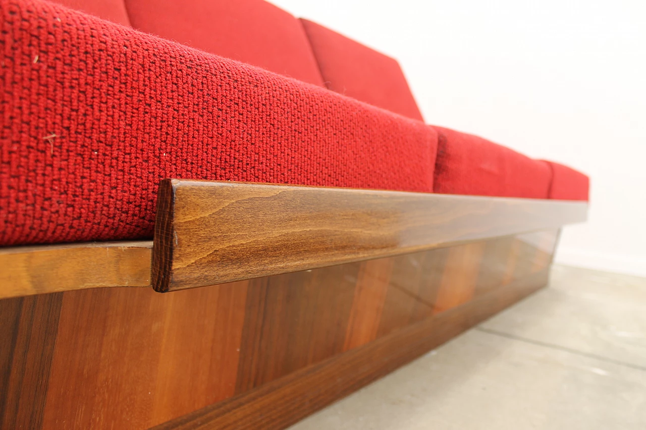 Walnut veneered folding sofa bed by Mier, 1960s 12