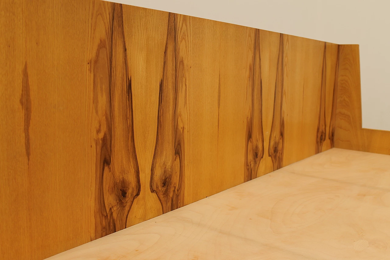 Beech and fabric folding sofa bed by Jitona, 1970s 14