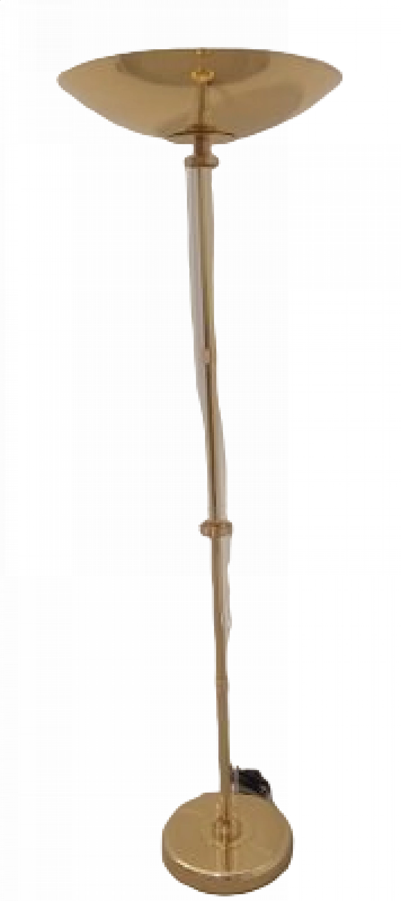 Lampada da terra in ottone lucido e vetro di Murano, anni '2000 19