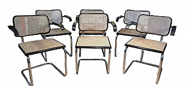 6 Cesca B32 armchairs by Marcel Breuer for Stendig Furniture Co., 1970s