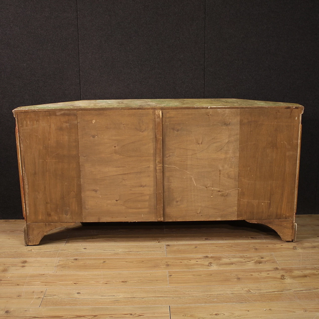 Venetian wood sideboard with painted landscapes, 1950s 7