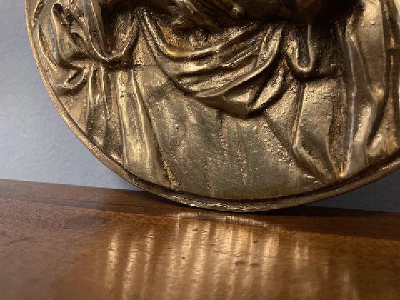 Altorilievo ovale in bronzo con la Vergine e il Bambino, '800 11