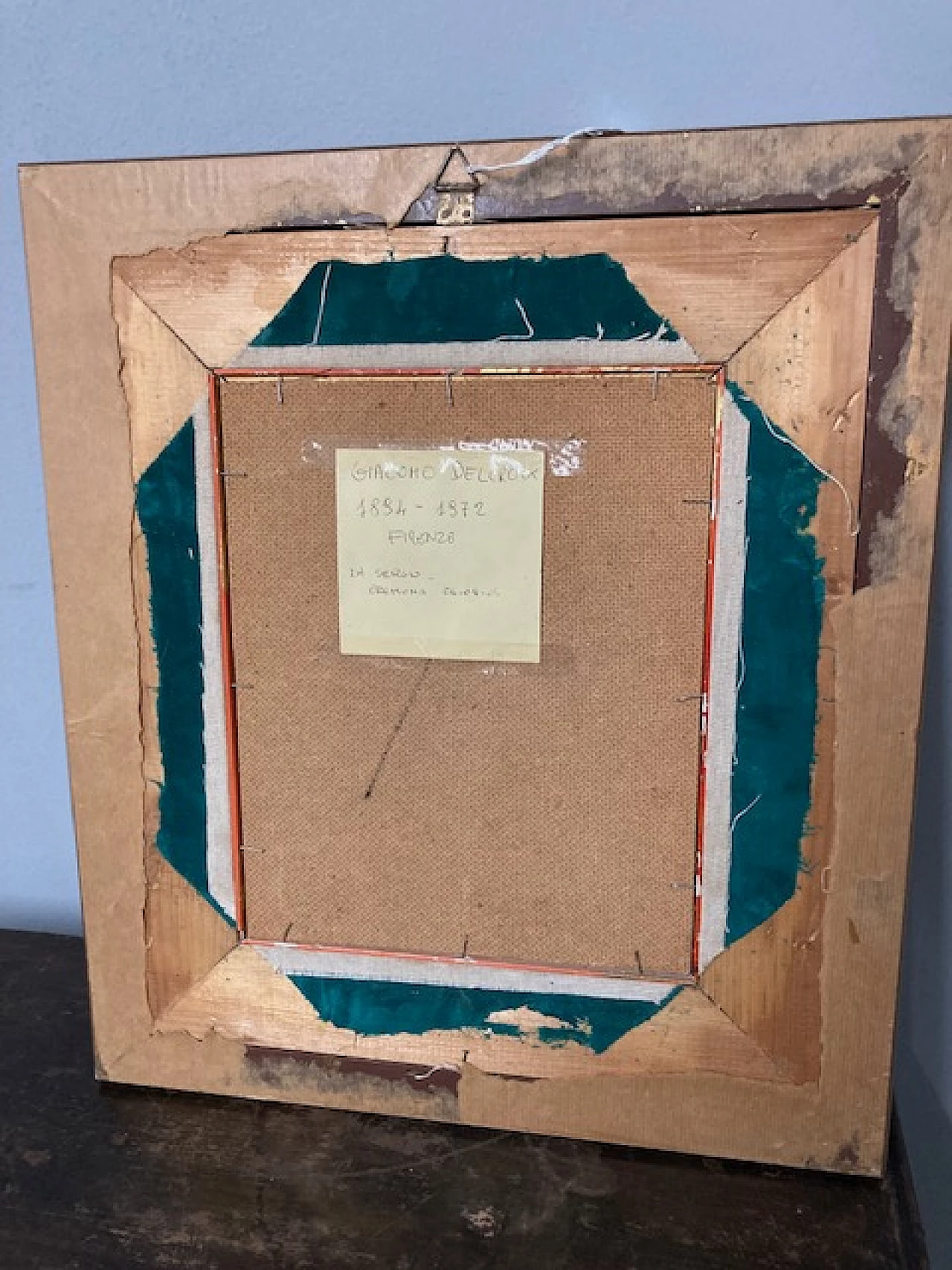 Giacomo Delcroix, landscape, oil painting on faesite, 1950s 8