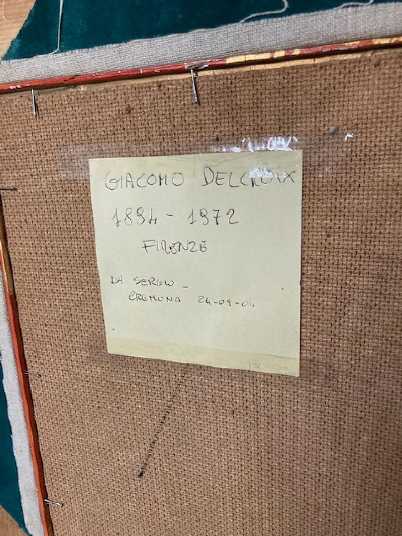 Giacomo Delcroix, landscape, oil painting on faesite, 1950s 9