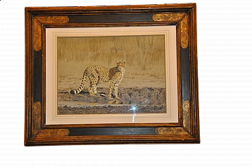 Kim Donaldson, ghepardo, disegno a pastello su carta