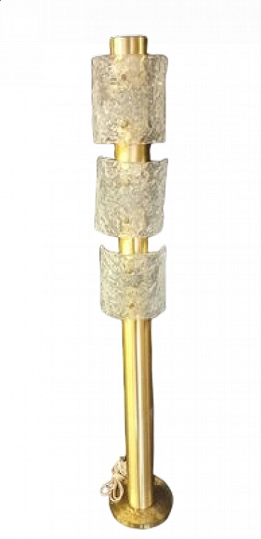 Lampada da terra in vetro di Murano fatto a mano, anni '70