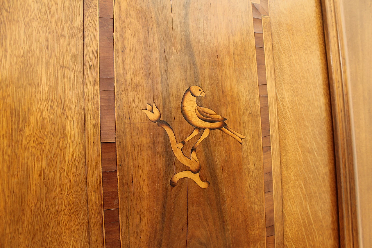 Armadio Barocco in quercia massiccio con intarsi in noce, fine '700 5