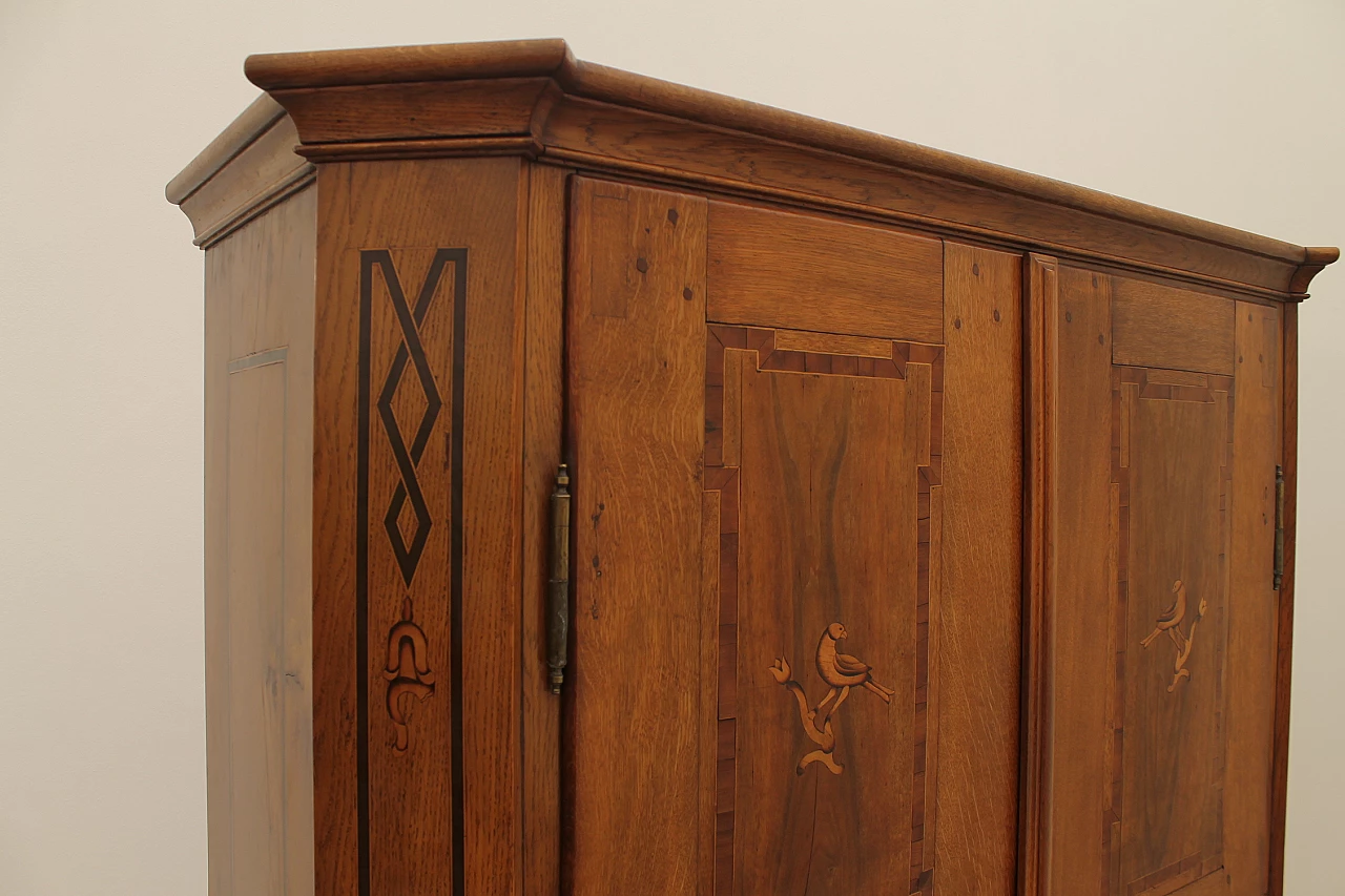 Armadio Barocco in quercia massiccio con intarsi in noce, fine '700 11