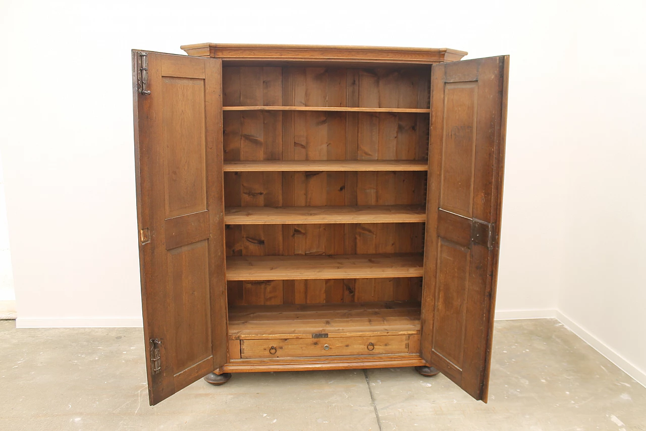 Armadio Barocco in quercia massiccio con intarsi in noce, fine '700 14