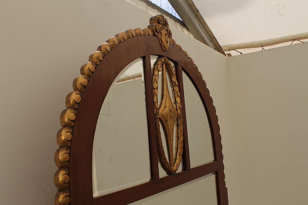 Vienna Secession mahogany veneered floor mirror, early 20th century 6