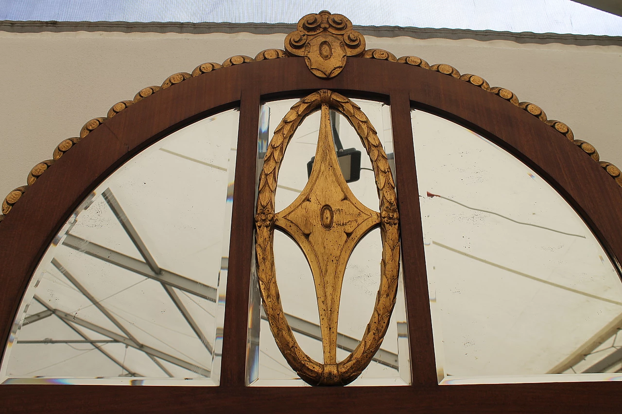 Vienna Secession mahogany veneered floor mirror, early 20th century 10