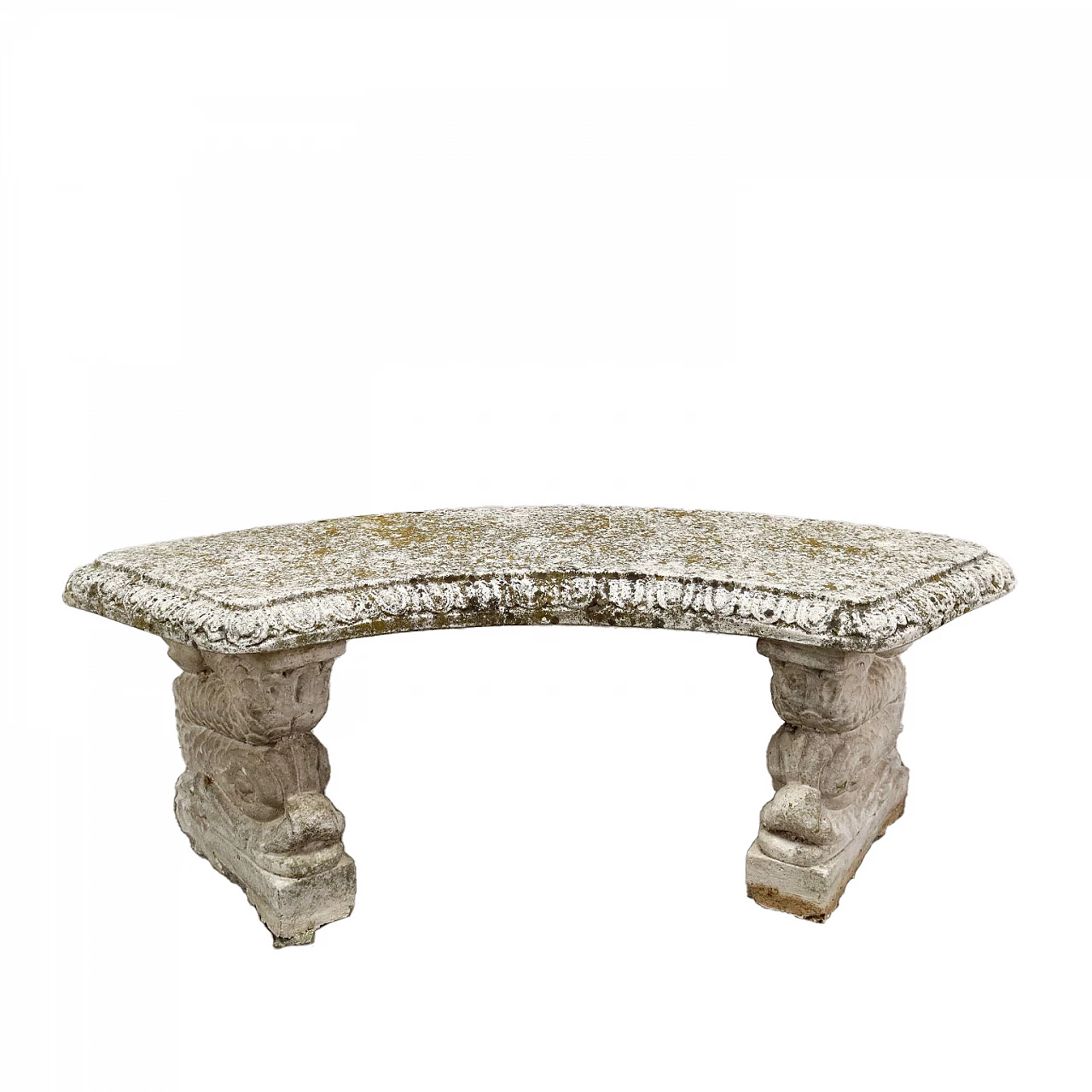 Concrete curved outdoor bench, early 20th century 1