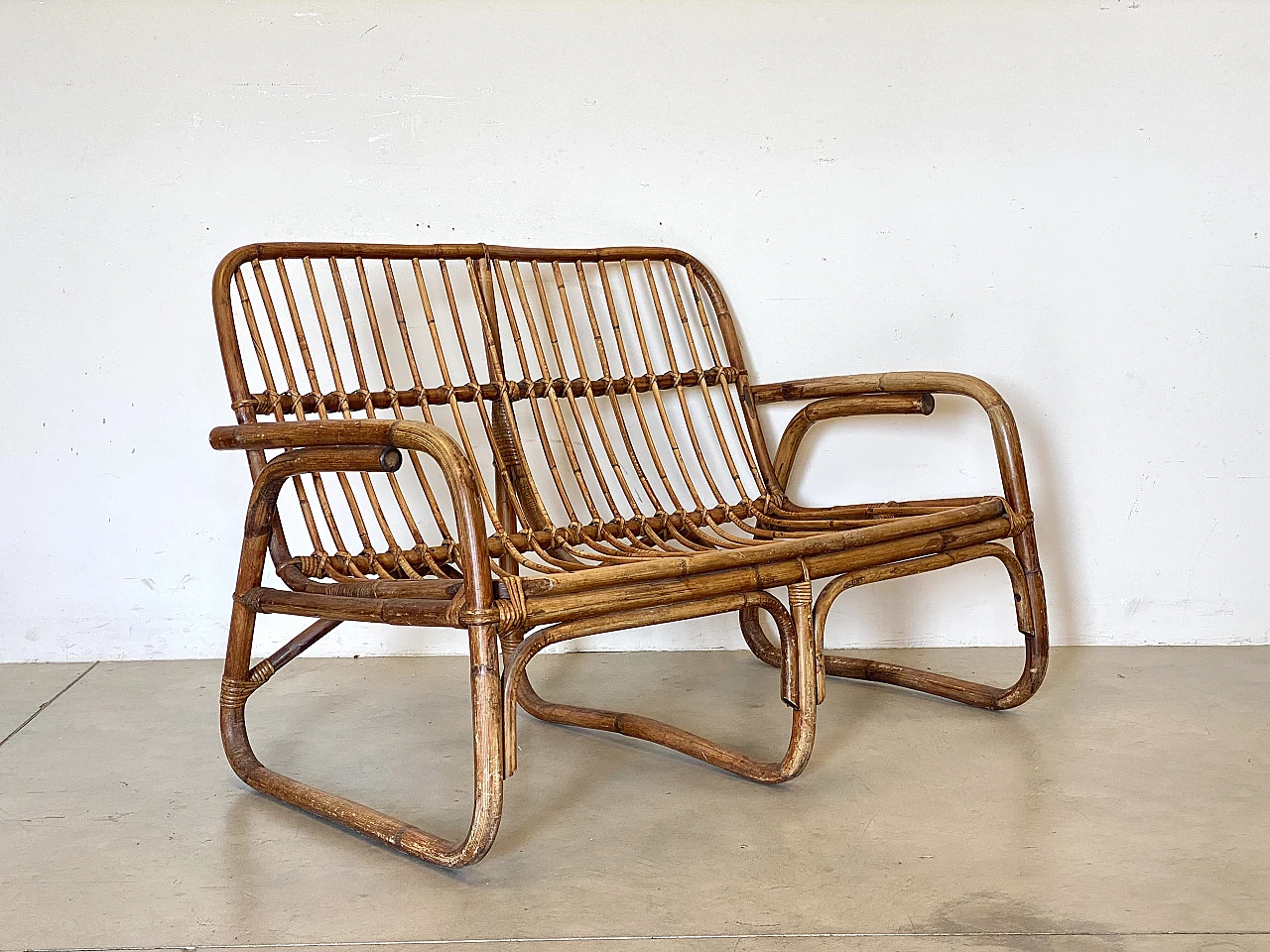 Bamboo sofa, 1970s 2