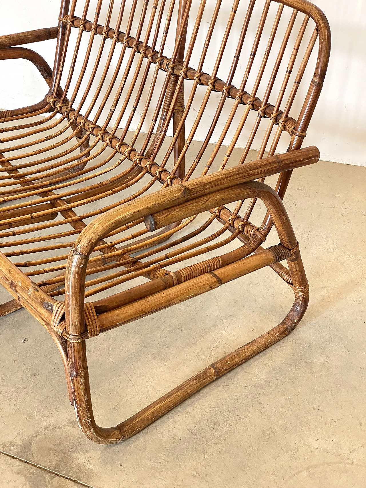 Bamboo sofa, 1970s 9