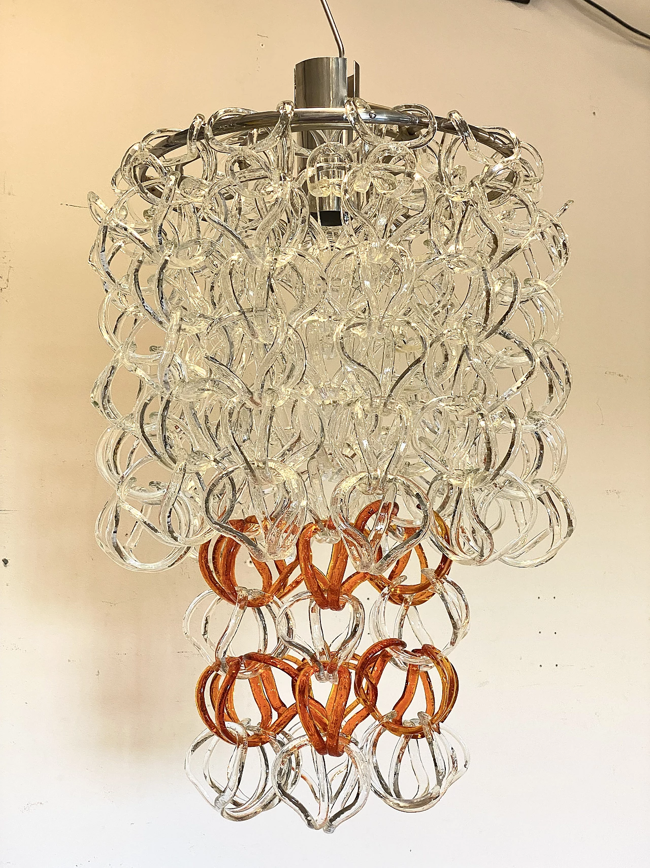 Giogali chandelier by Angelo Mangiarotti for Vistosi, 1960s 13