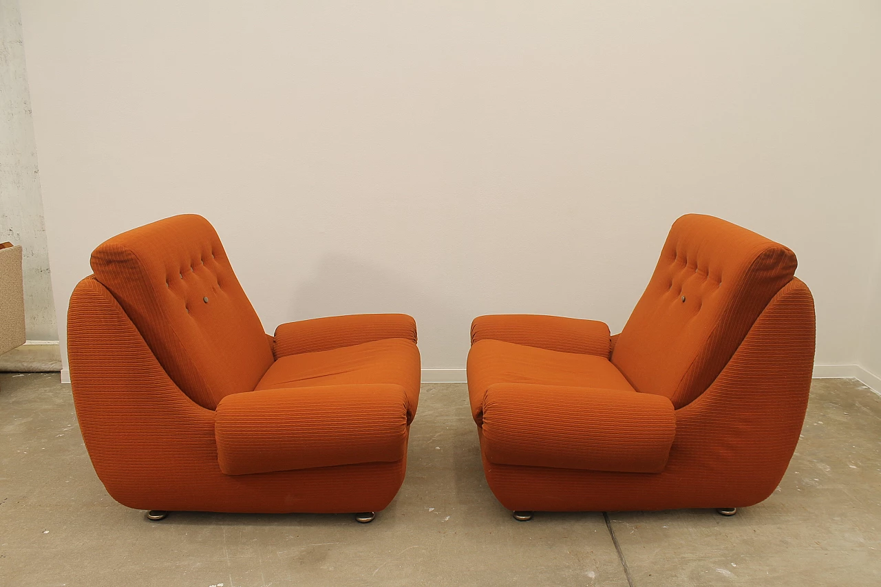 Coppia di poltrone Eastern Bloc di Jitona, anni '70 4