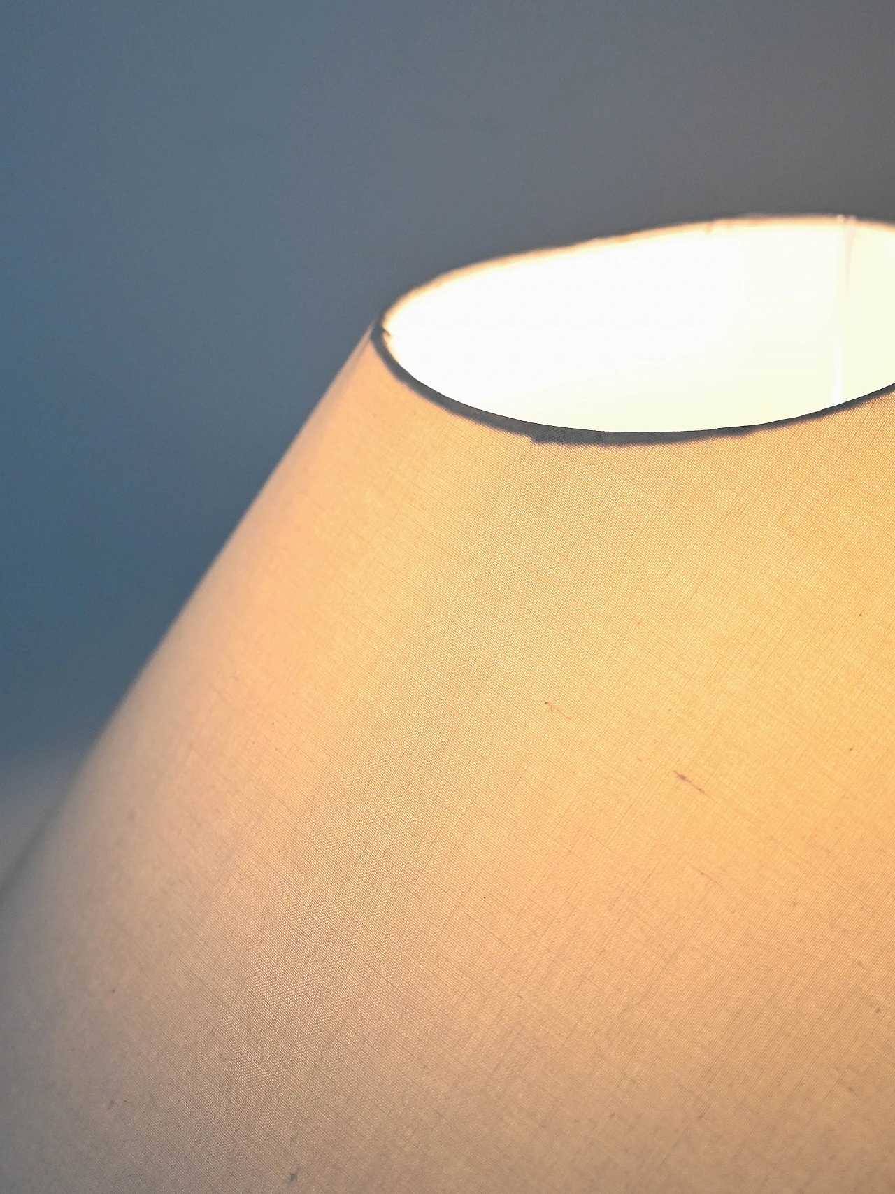 Pair of Swedish gilded metal table lamps with conical shade, 1960s 5