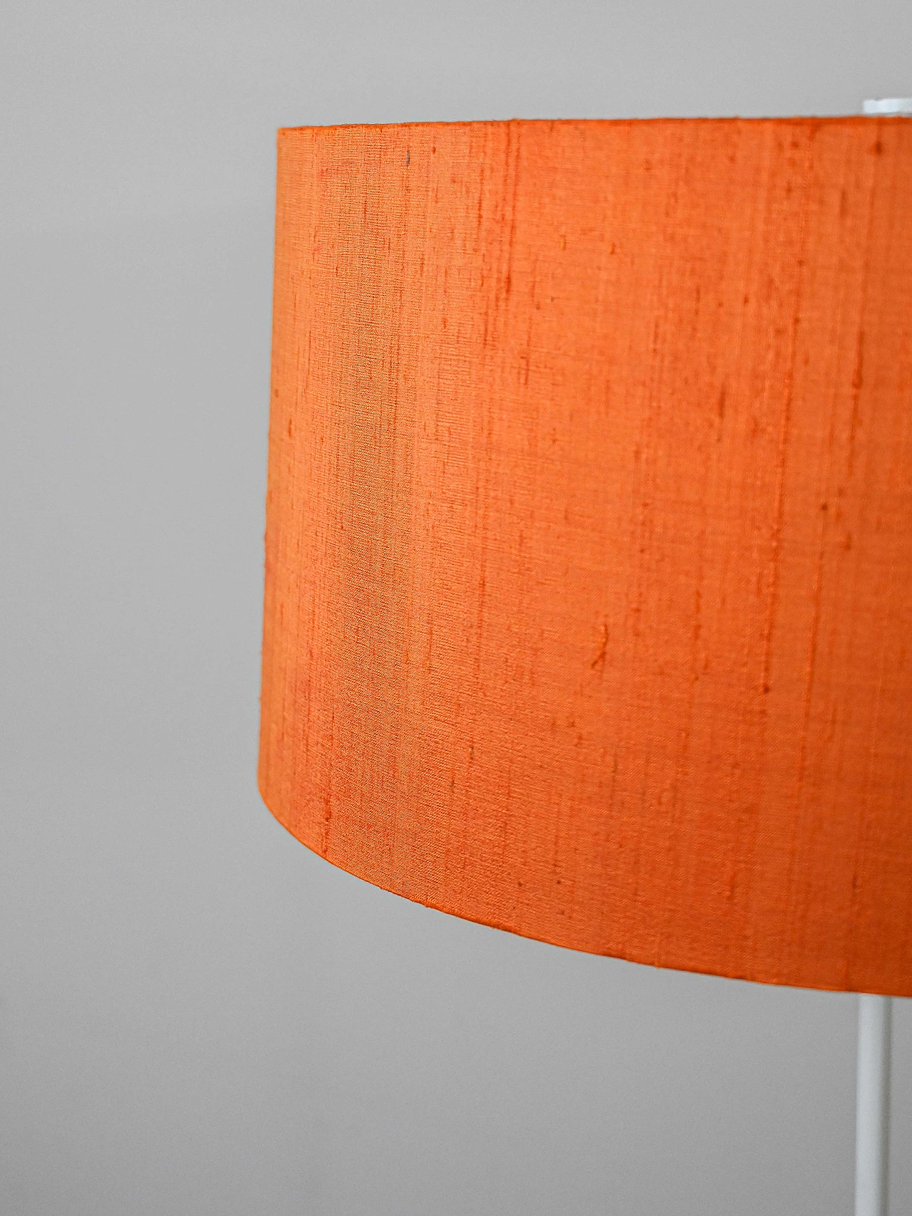 Scandinavian plastic and orange fabric floor lamp, 1960s 3