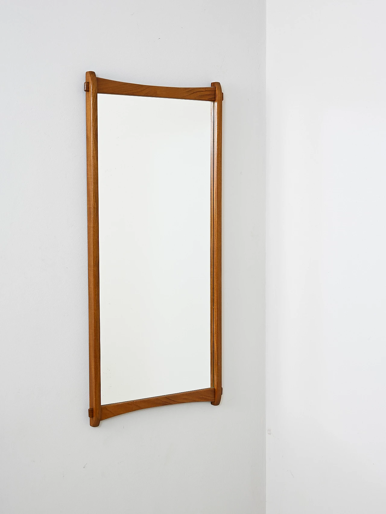 Swedish rectangular teak wall mirror, 1960s 1