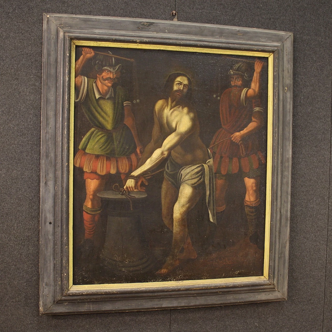 Dipinto di Flagellazione di Gesù, olio su tela, '600 12