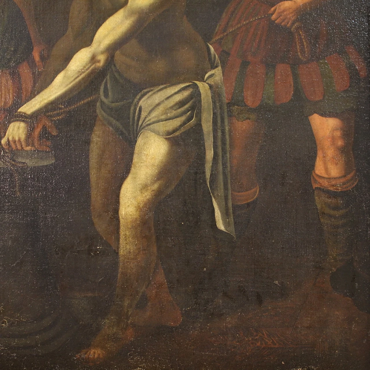 Dipinto di Flagellazione di Gesù, olio su tela, '600 14
