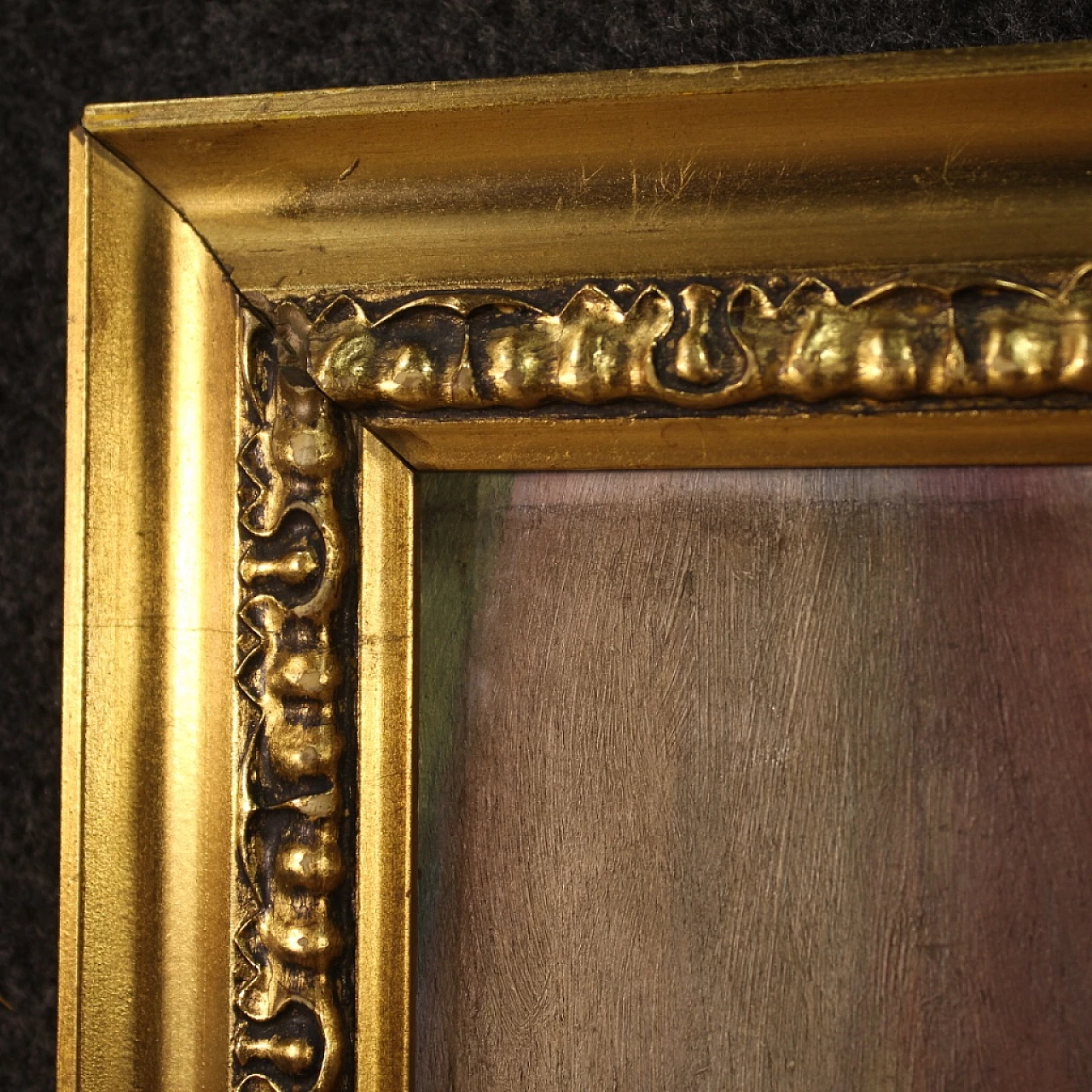 Dipinto di natura morta con conchiglia e mela, olio su tavolo, 1930 15