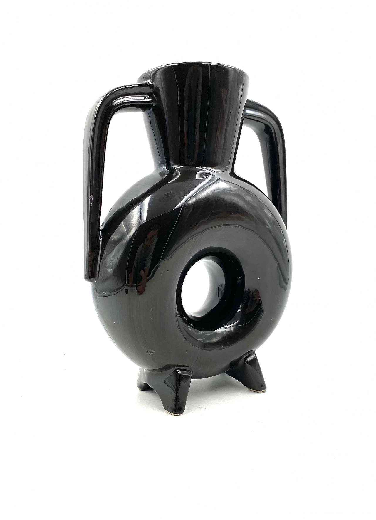Modern black ceramic vase, 1970s 10