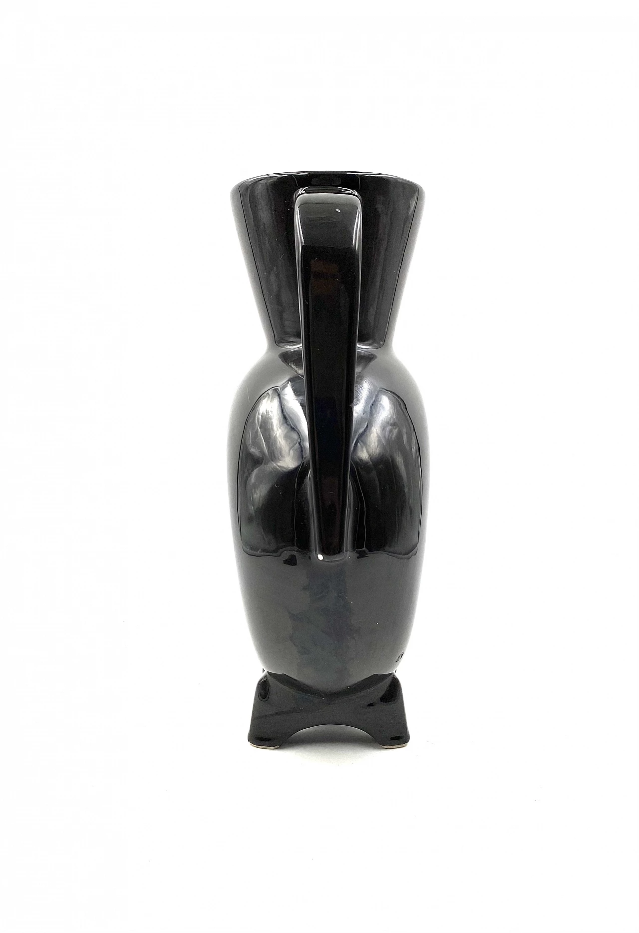 Modern black ceramic vase, 1970s 11