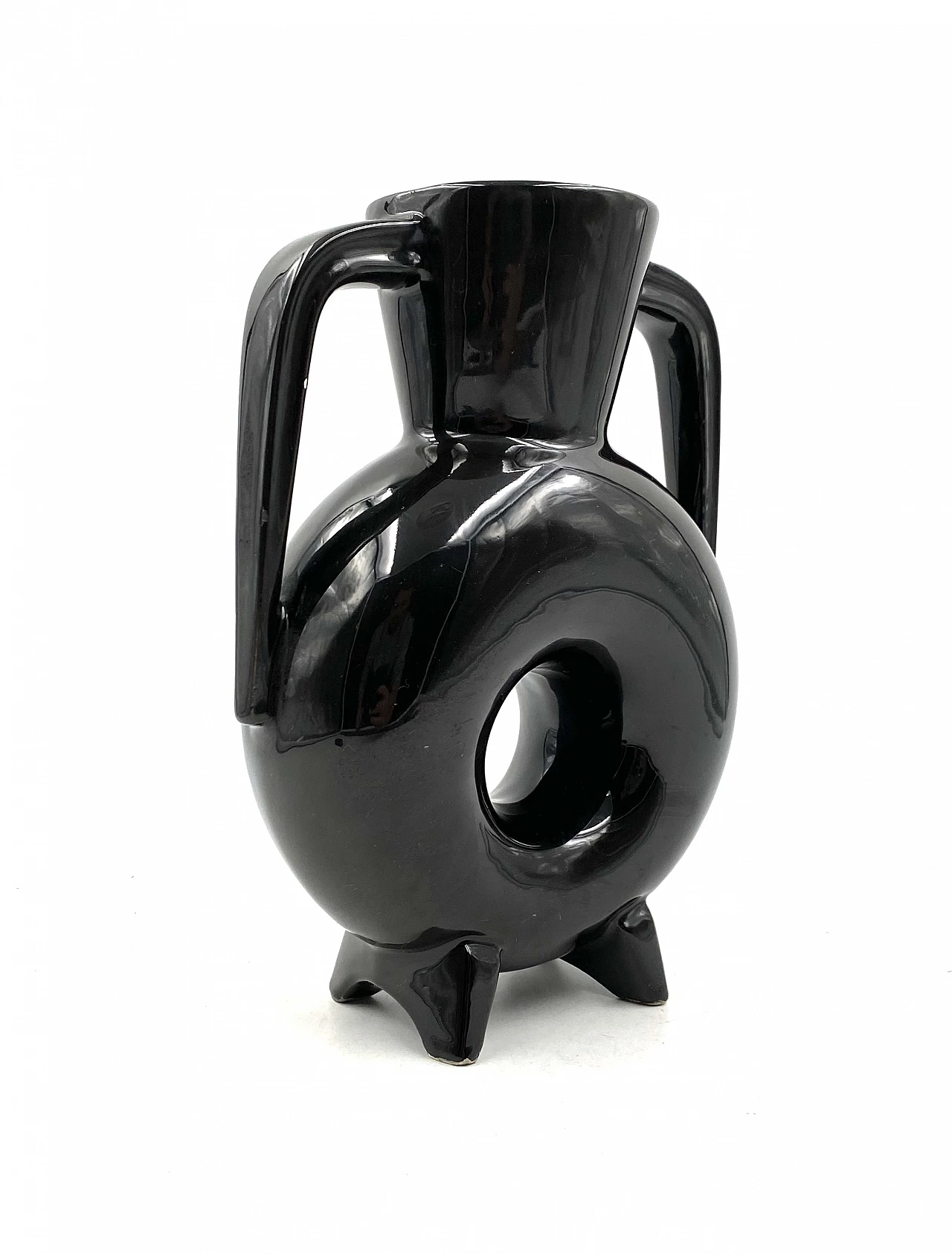 Modern black ceramic vase, 1970s 15