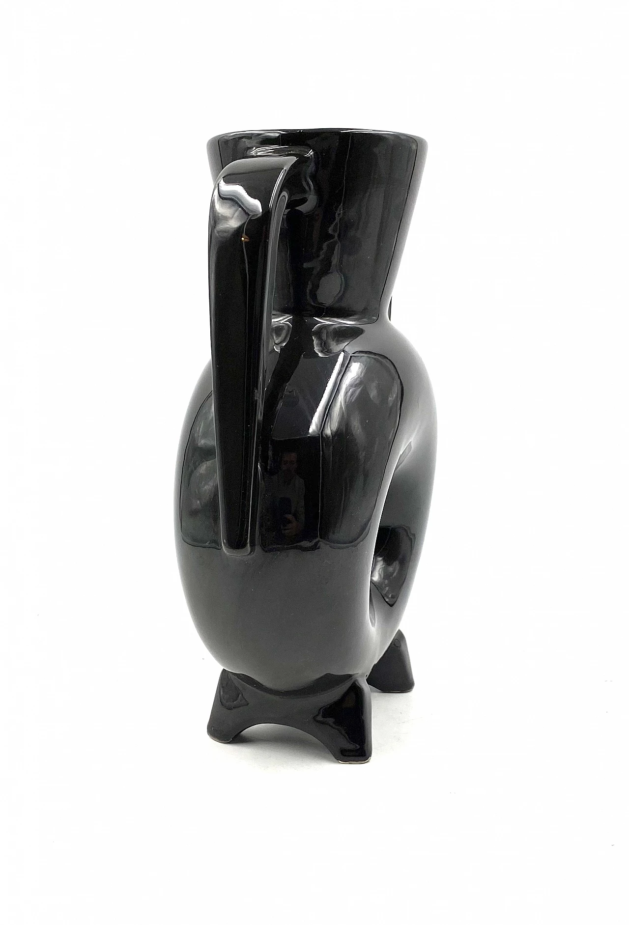 Modern black ceramic vase, 1970s 16
