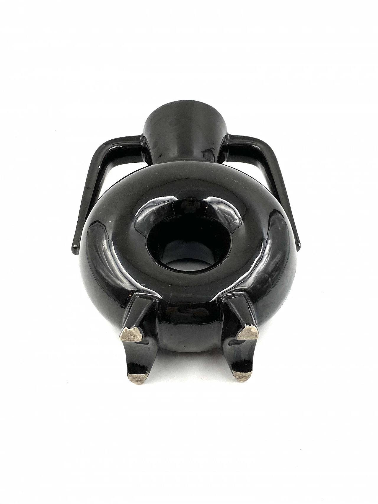 Modern black ceramic vase, 1970s 17