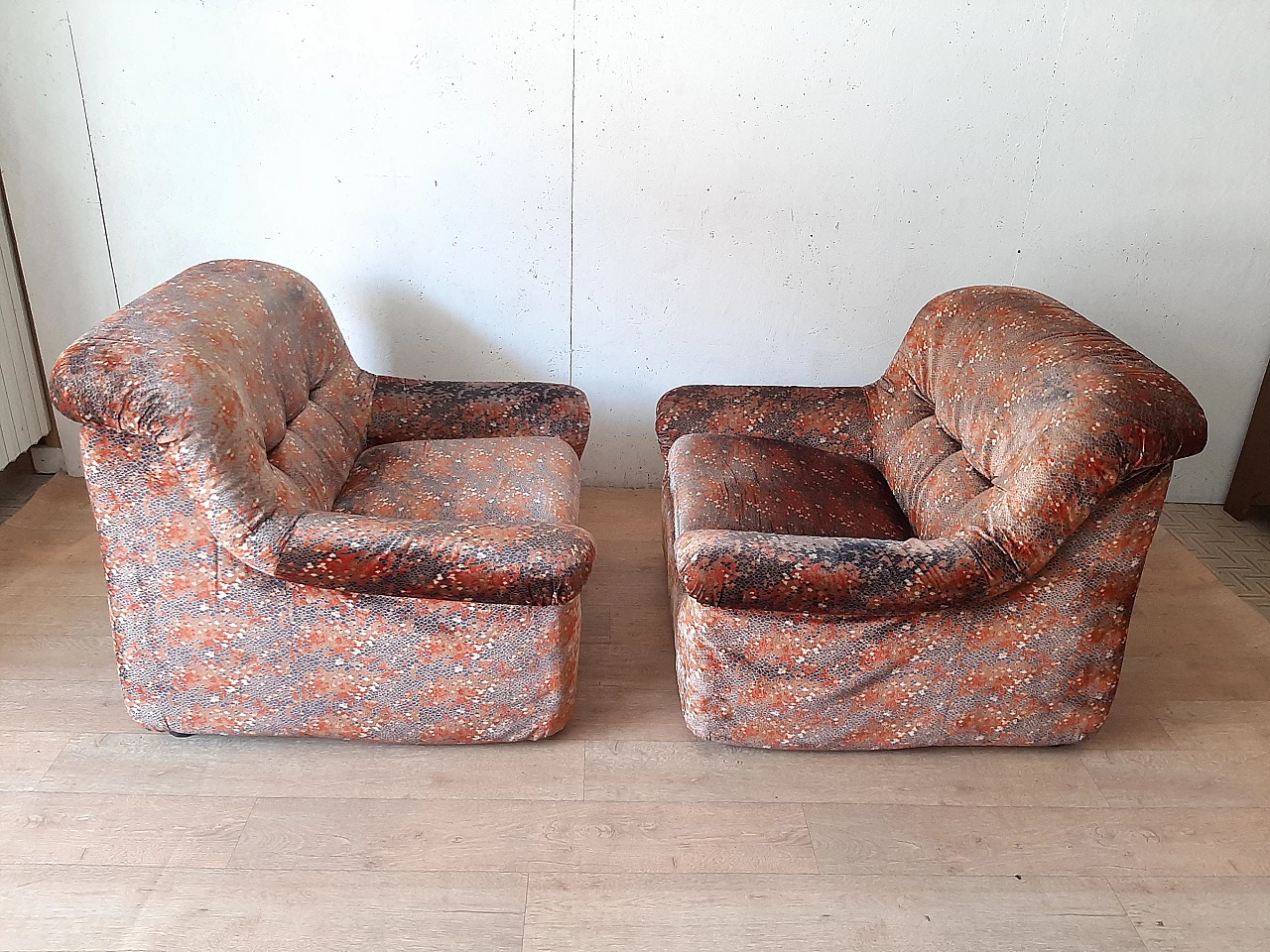 Pair of armchairs by Mimo J. Padova, 1970s 10
