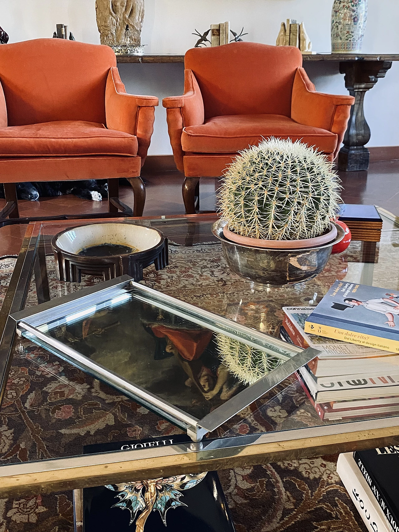 Vassoio specchiato cubista, anni '40 6