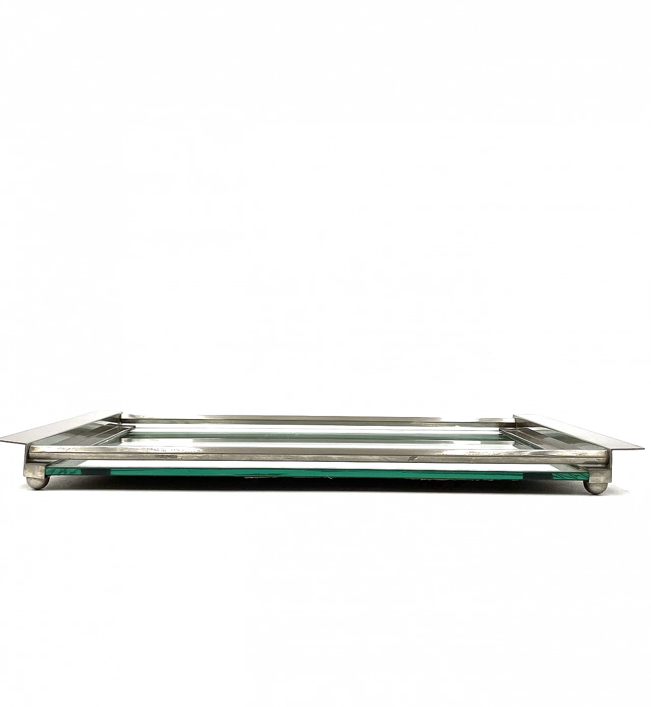Vassoio specchiato cubista, anni '40 8