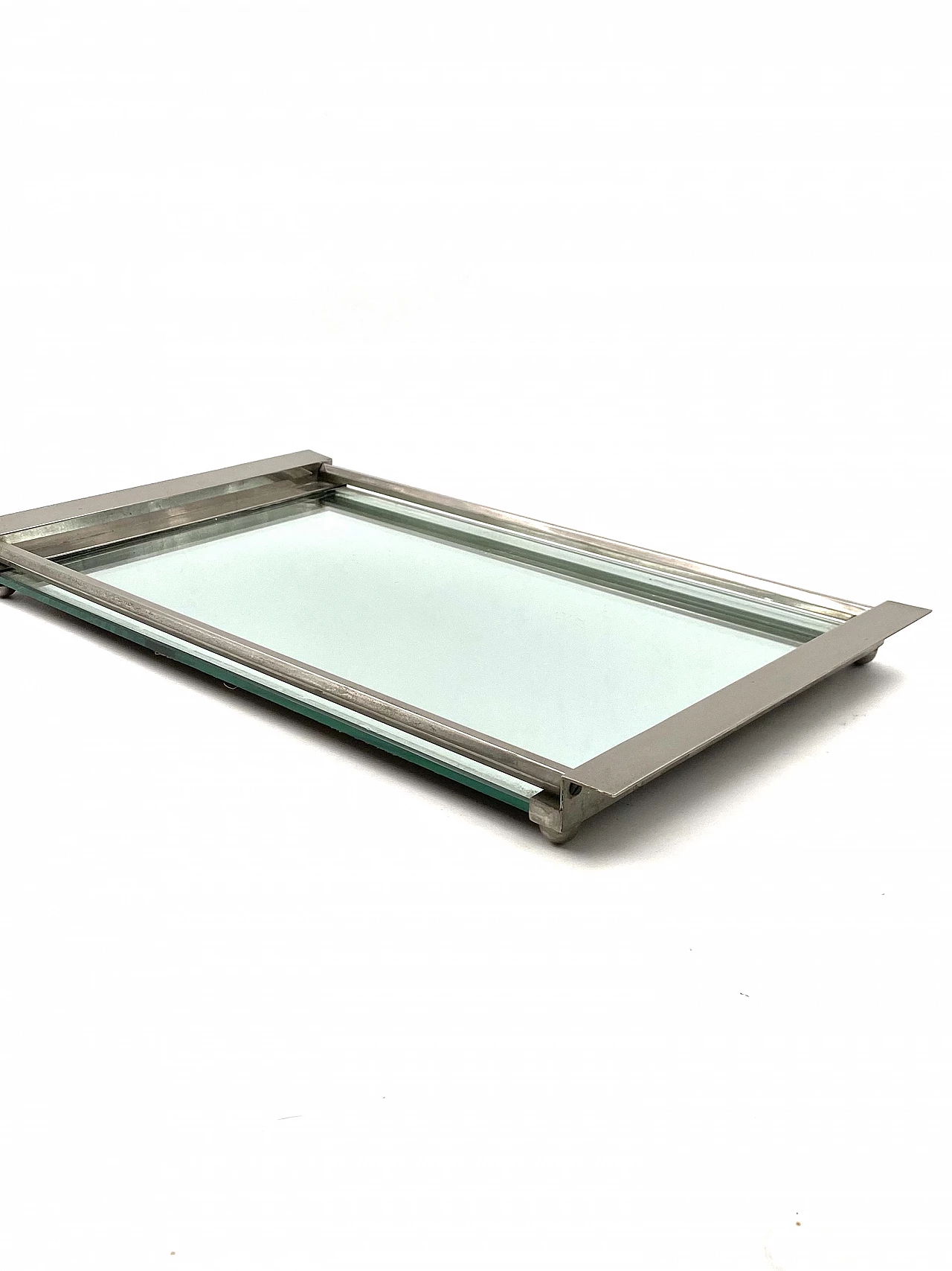 Vassoio specchiato cubista, anni '40 12