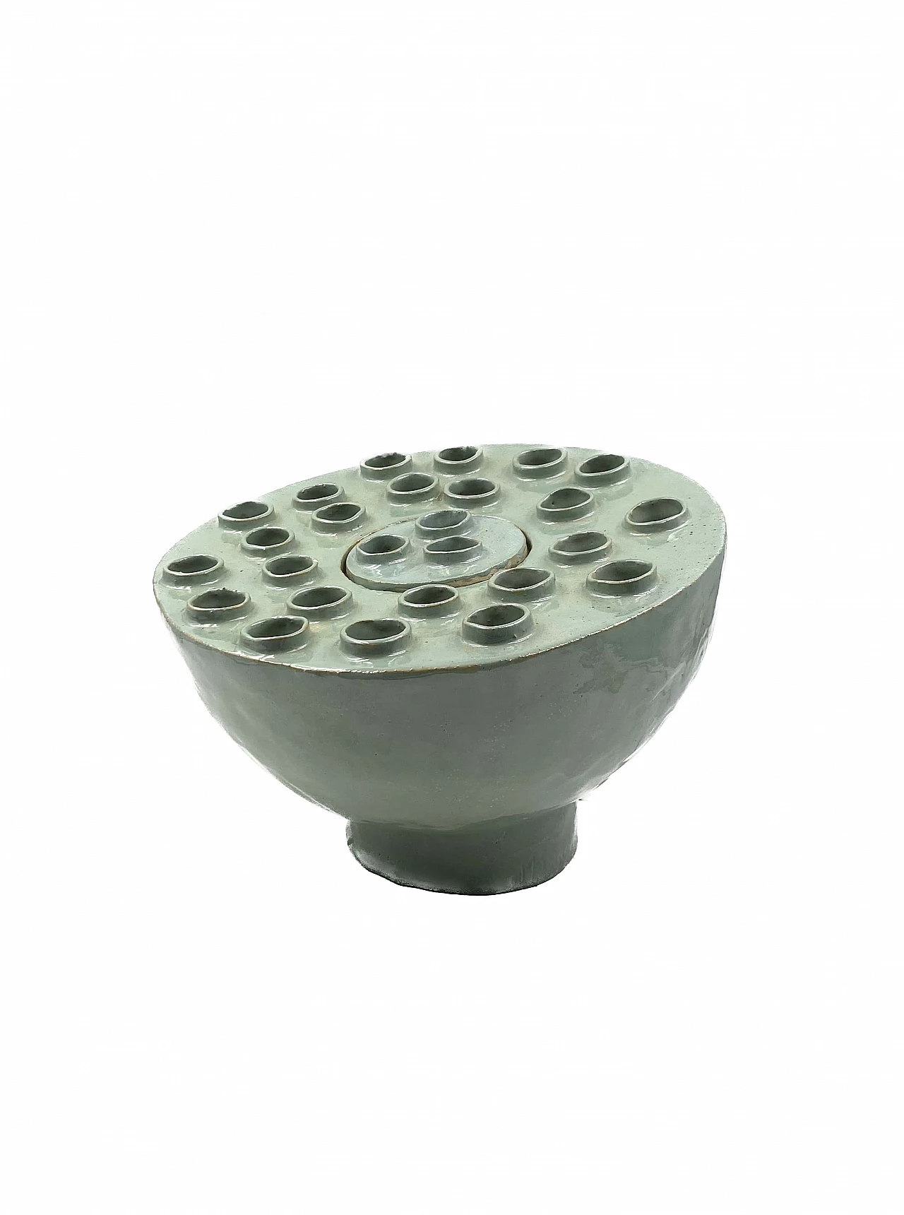 Aqua green ceramic table lamp, 1980s 7