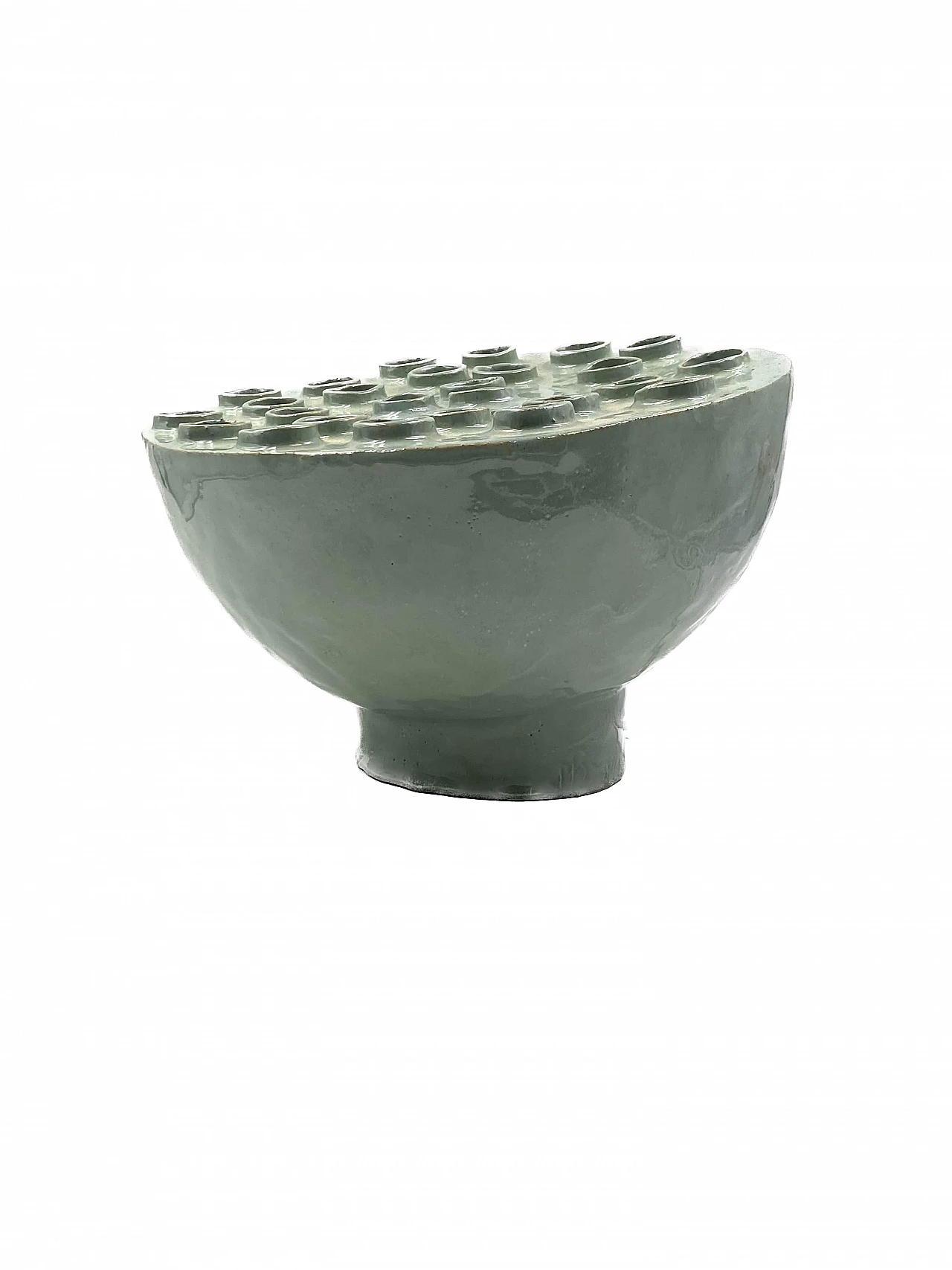 Aqua green ceramic table lamp, 1980s 10