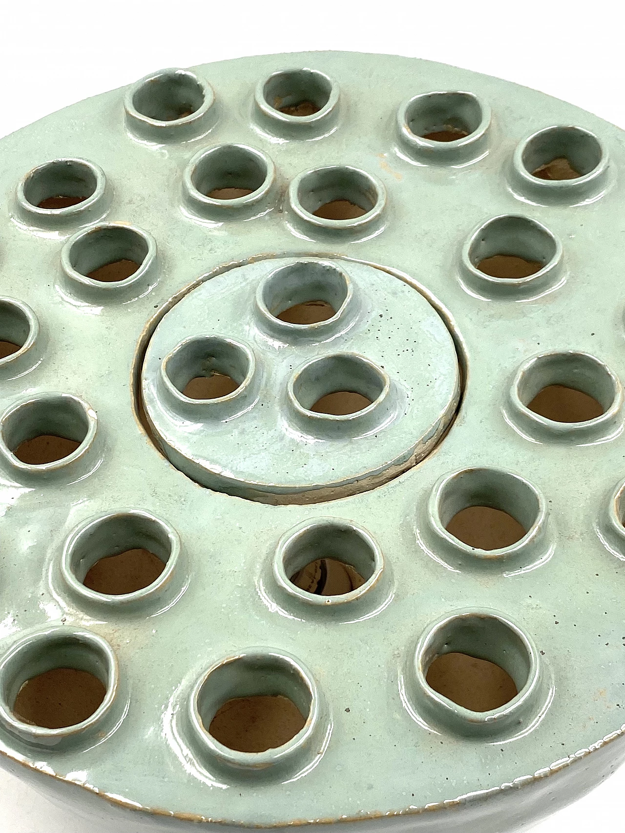 Aqua green ceramic table lamp, 1980s 14