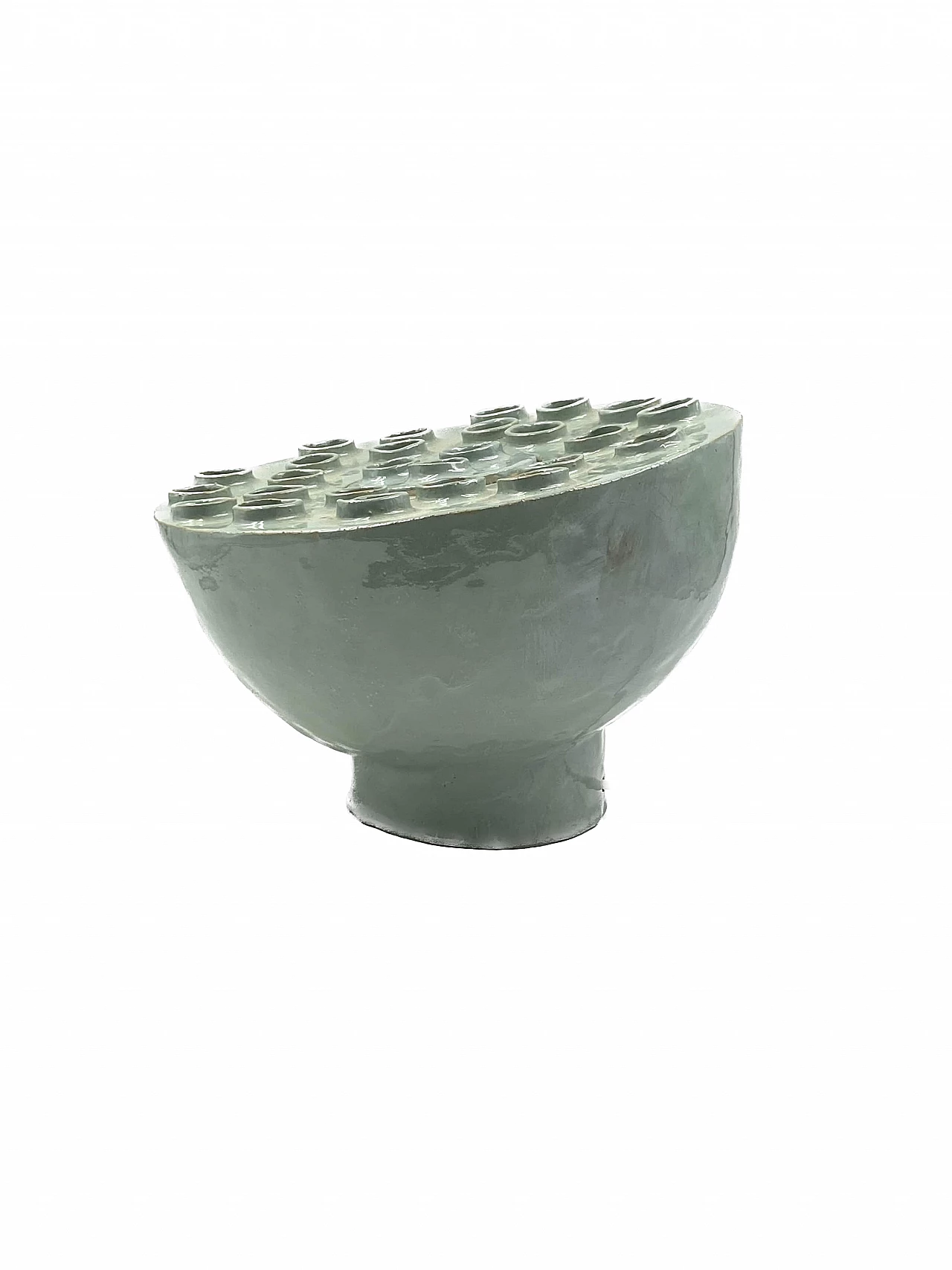 Aqua green ceramic table lamp, 1980s 15