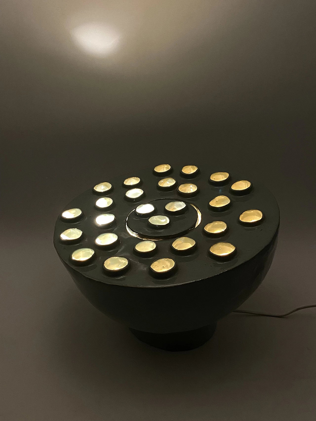 Aqua green ceramic table lamp, 1980s 19