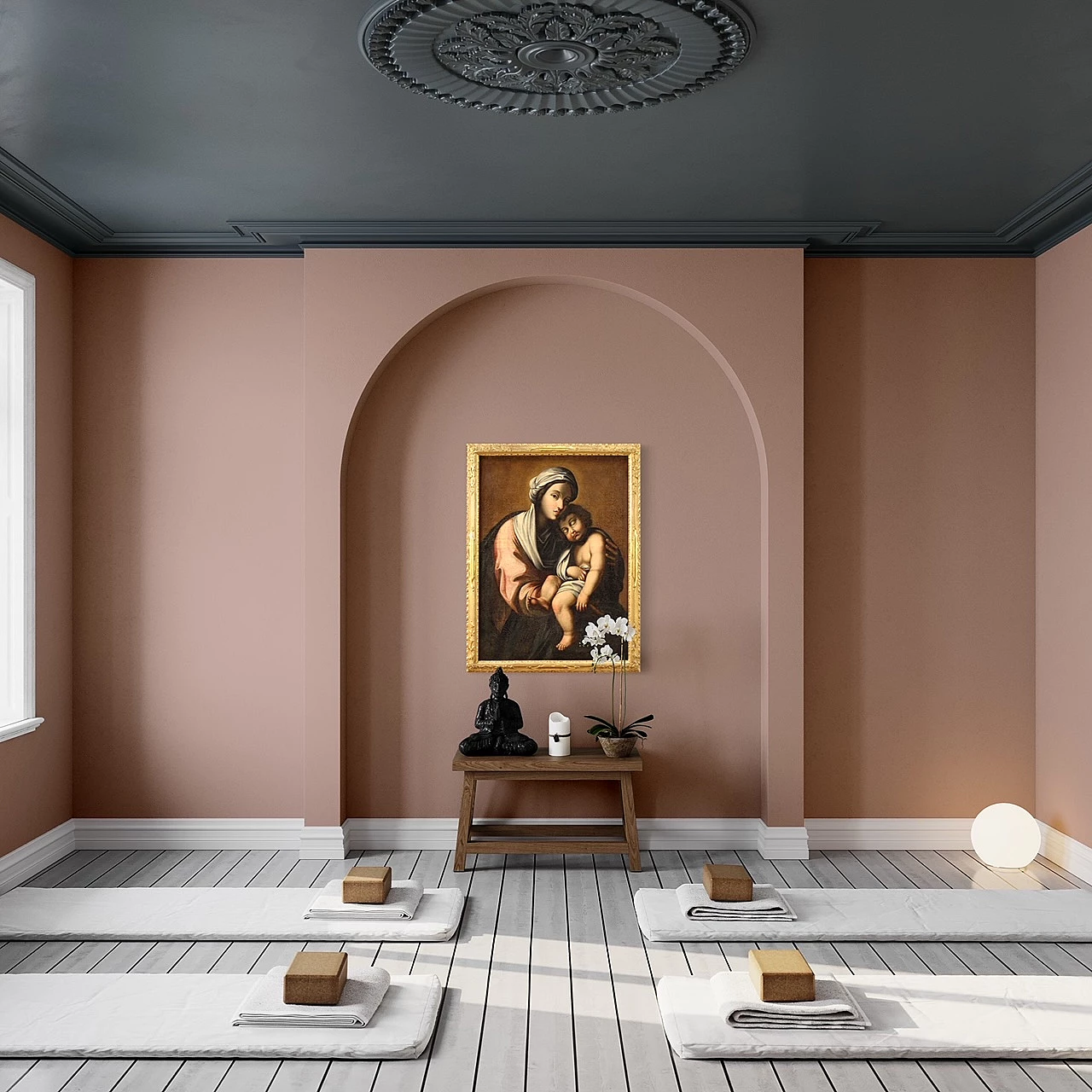 Madonna con Bambino, dipinto a olio su tela, prima metà del '700 2